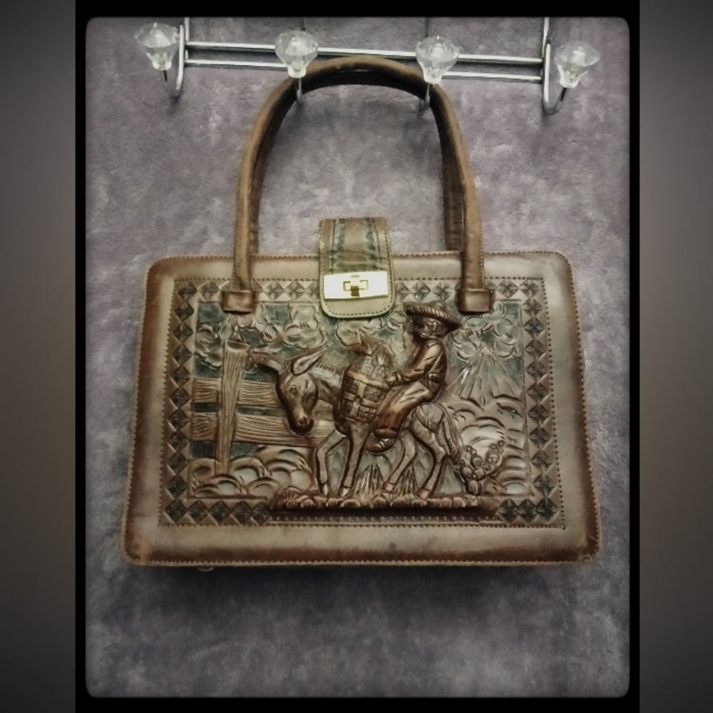 Unique Leather Handbag from Mexico